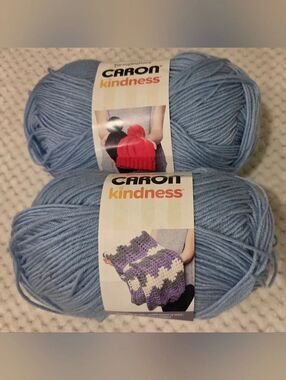 CARON KINDNESS YARN 2 SKEINS, SKYWAY BLUE, 7 Oz Ea
